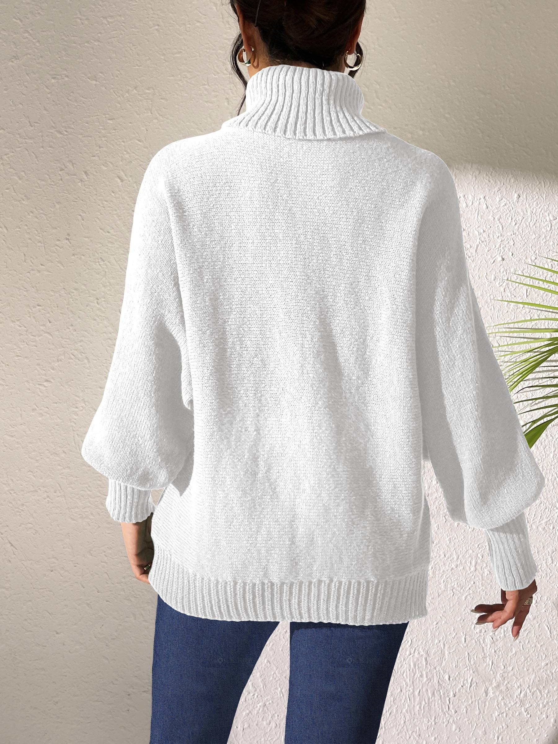 Turtleneck Long Sleeve Sweater - The Goddess Galleries