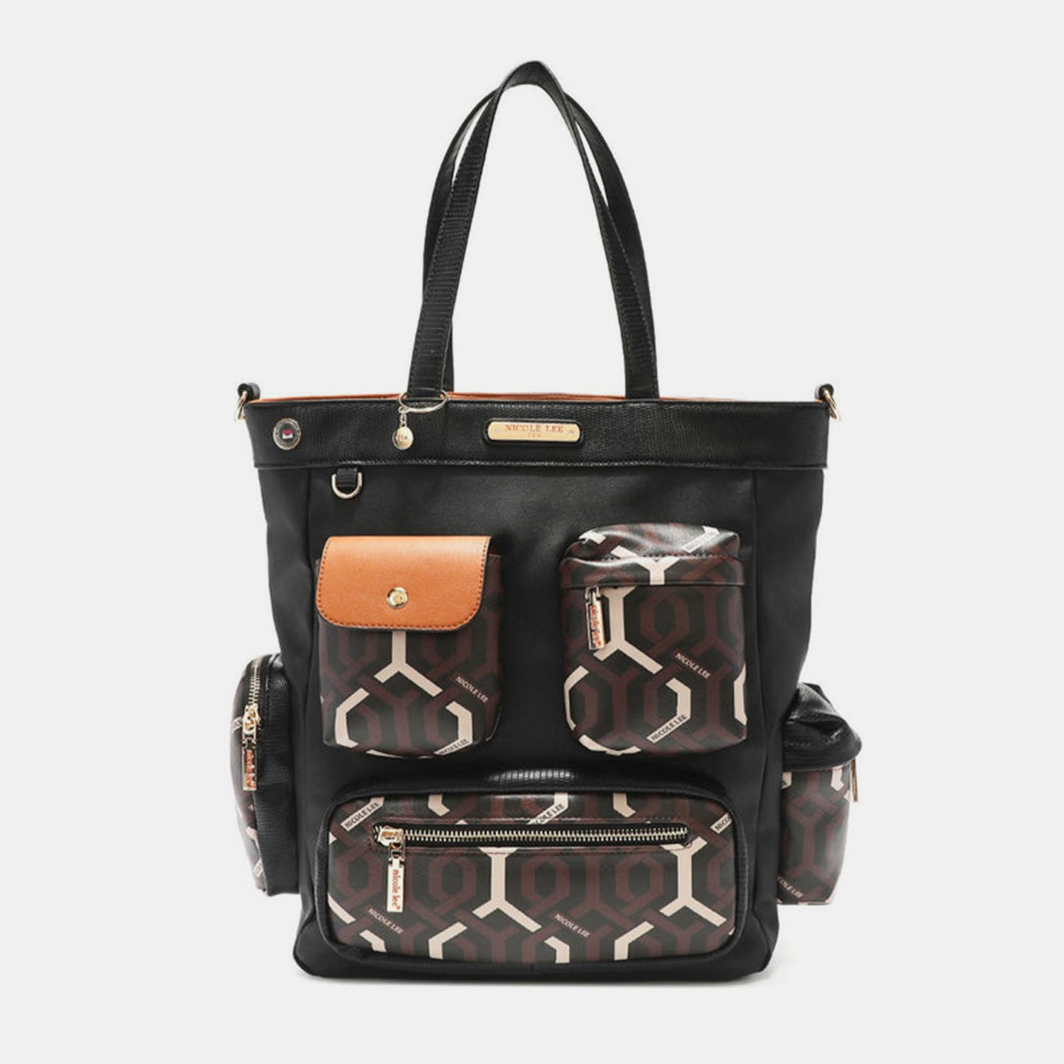 Nicole Lee USA Geometric Pattern Tote Bag - The Goddess Galleries