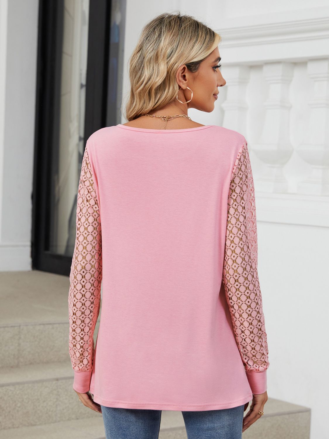 Cutout Round Neck Long Sleeve T-Shirt - The Goddess Galleries