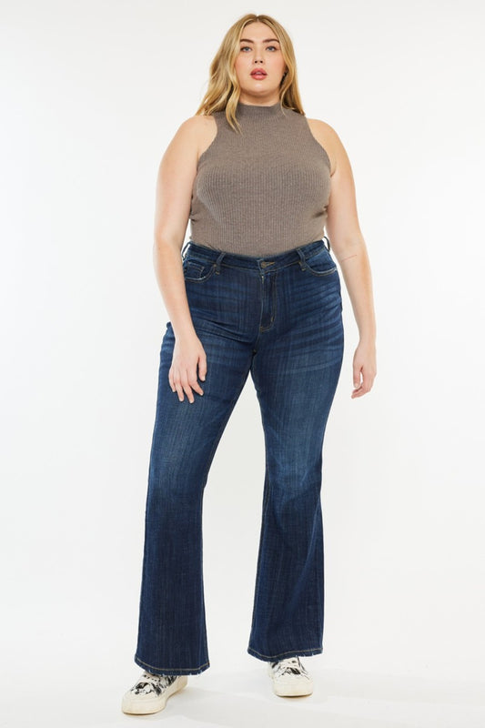 Kancan Full Size Mid Rise Flare Jeans - The Goddess Galleries
