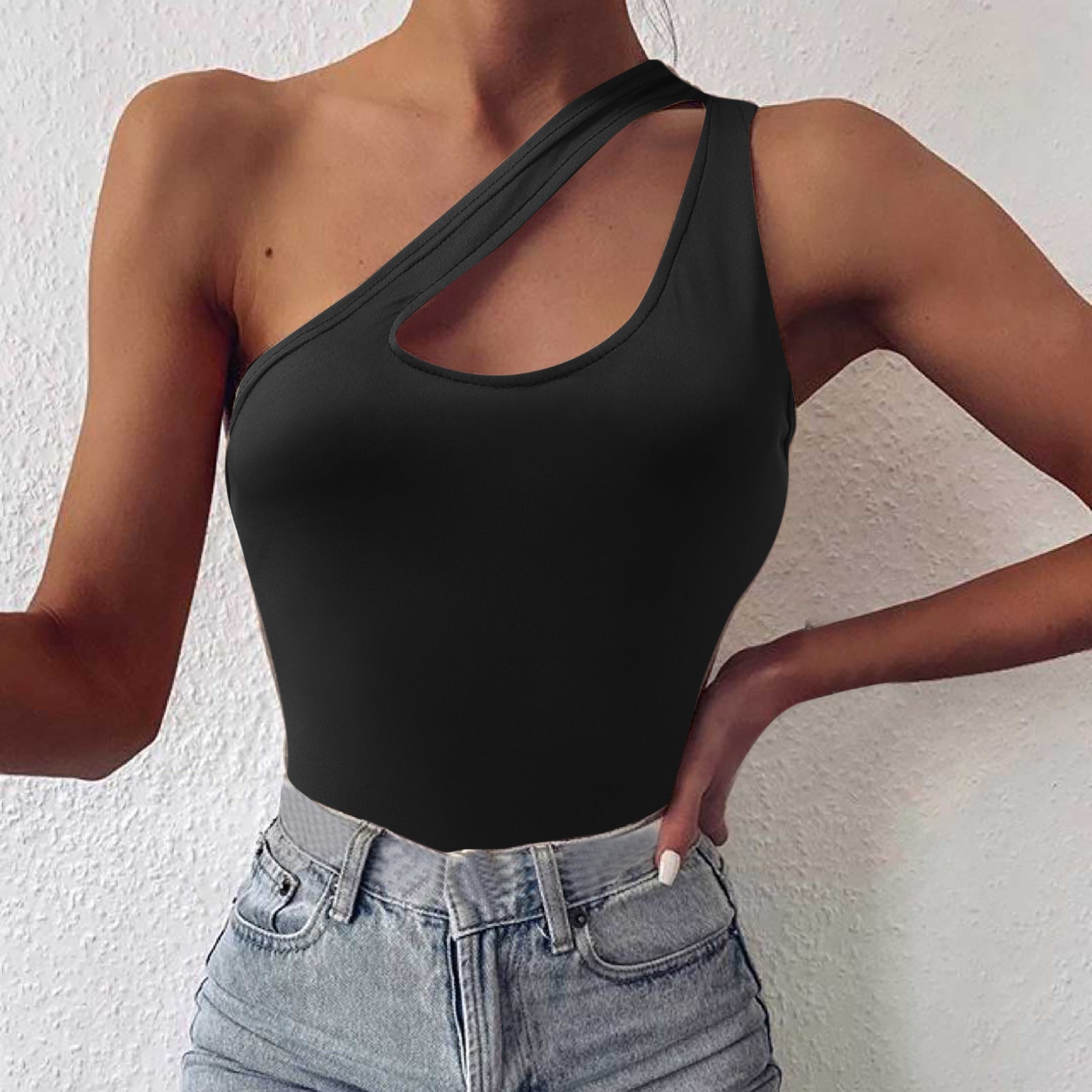 One Shoulder Cutout Cami - The Goddess Galleries