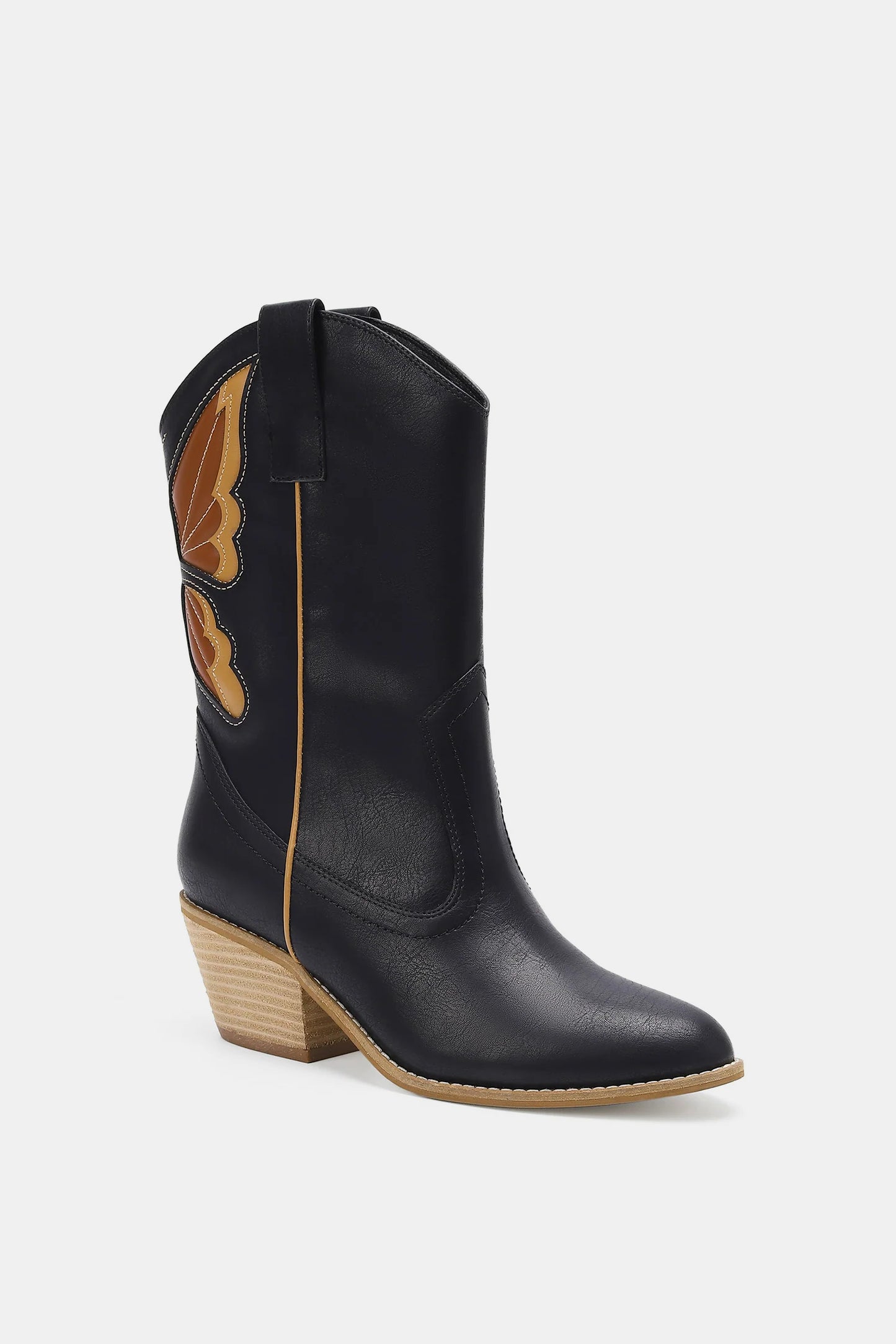 Beast Fashion Butterfly Cut Detail Point Toe Boots - The Goddess Galleries