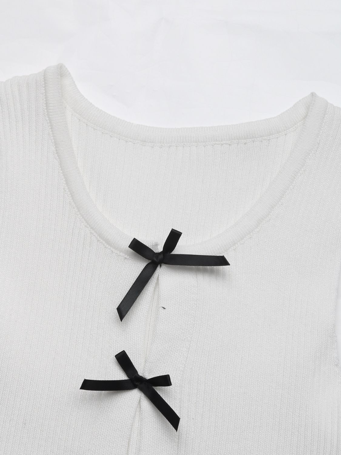 Perfee Bow Front Round Neck Tank - The Goddess Galleries