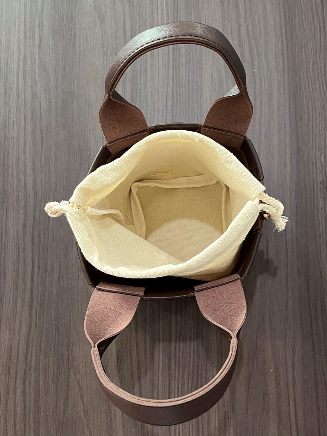 PU Leather Braided Bucket Bag - The Goddess Galleries