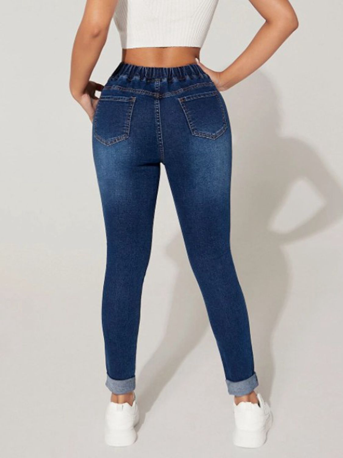Drawstring Cropped Jeans - The Goddess Galleries