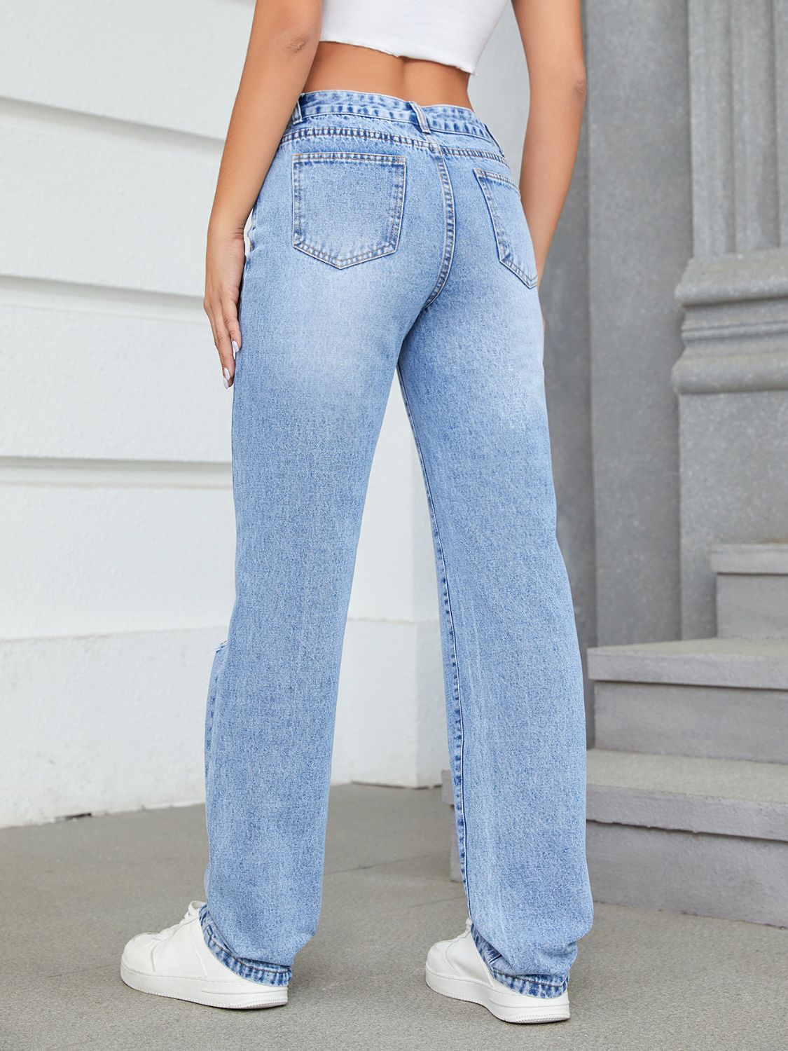 Distressed Jeans with Pockets - The Goddess Galleries