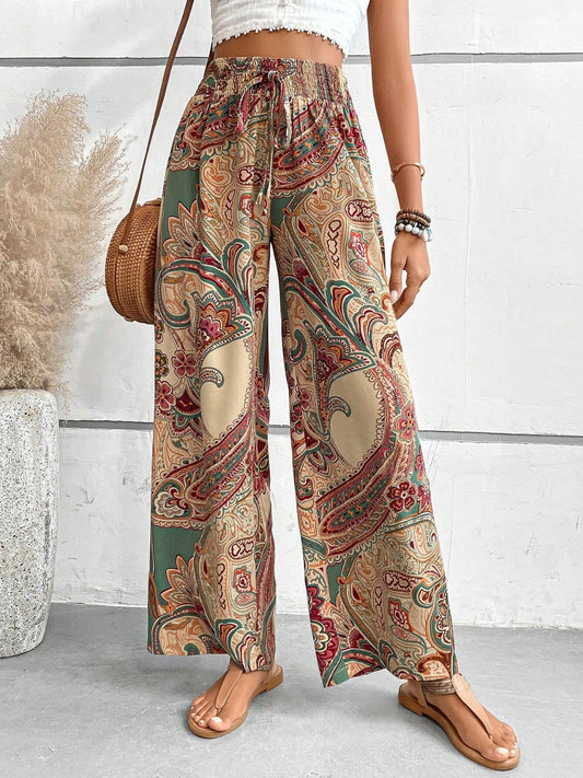 Printed Wide Leg Pants - The Goddess Galleries