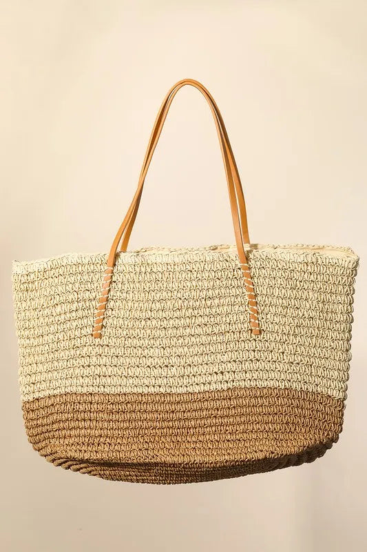 Fame Straw Braided Beach Tote Bag - The Goddess Galleries