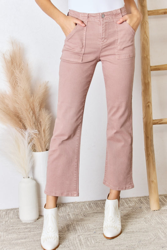 RISEN Full Size High Rise Ankle Flare Jeans - The Goddess Galleries