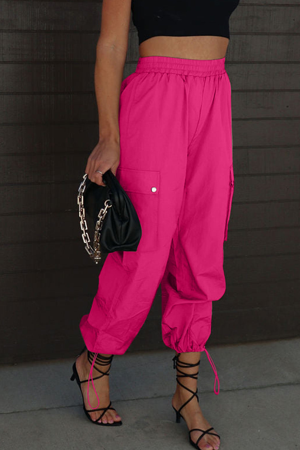 Drawstring Elastic Waist Pants with Pockets - The Goddess Galleries