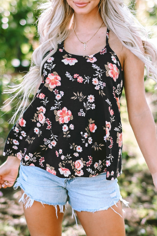 Floral Spaghetti Strap Cami - The Goddess Galleries