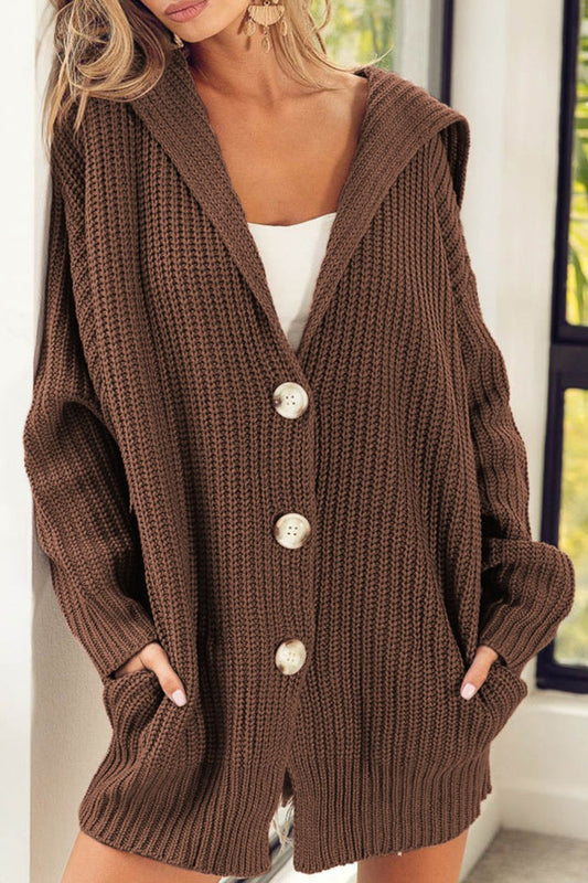 Button Down Collared Neck Cardigan - The Goddess Galleries