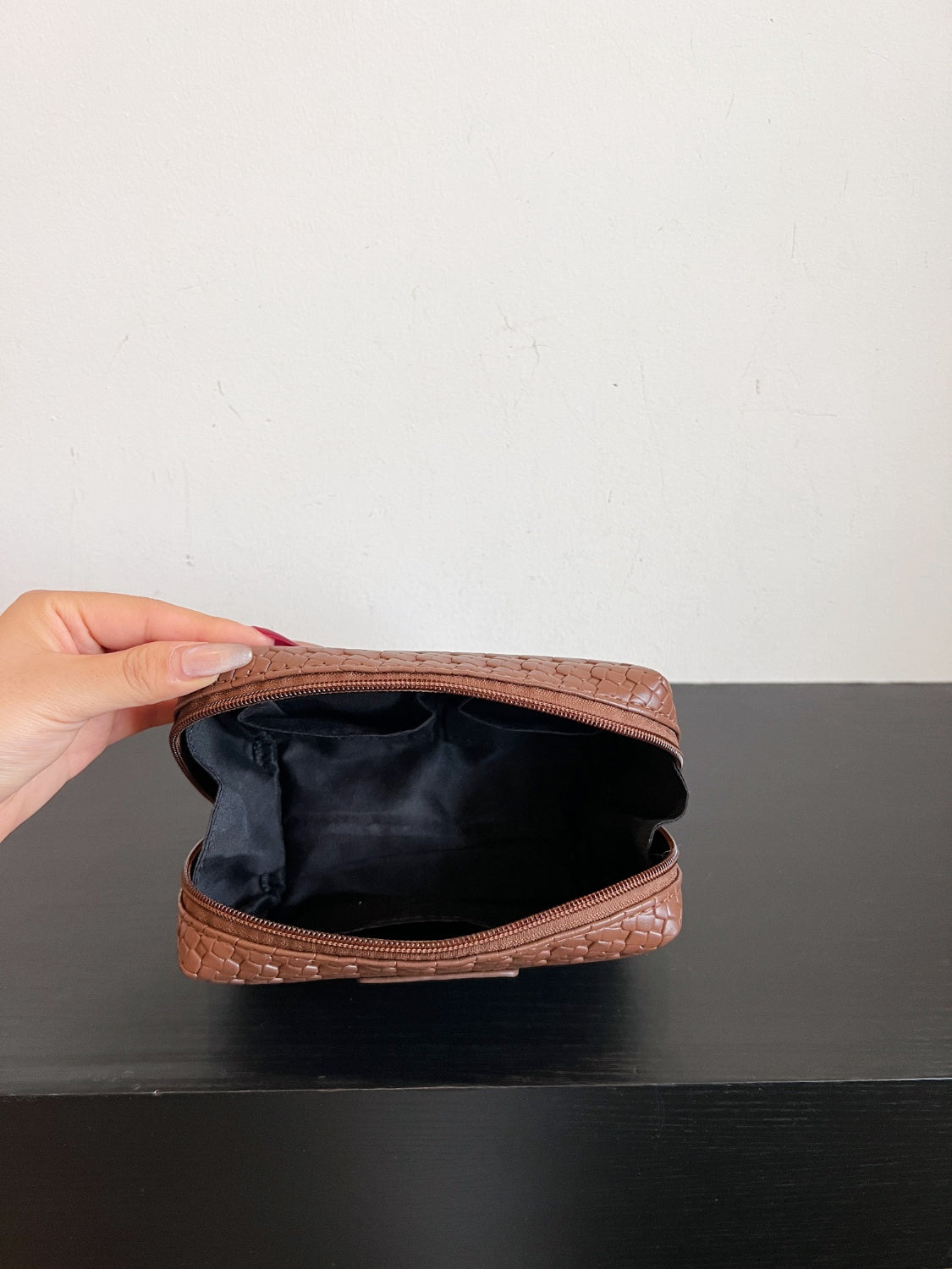 PU Leather Woven Clutch - The Goddess Galleries