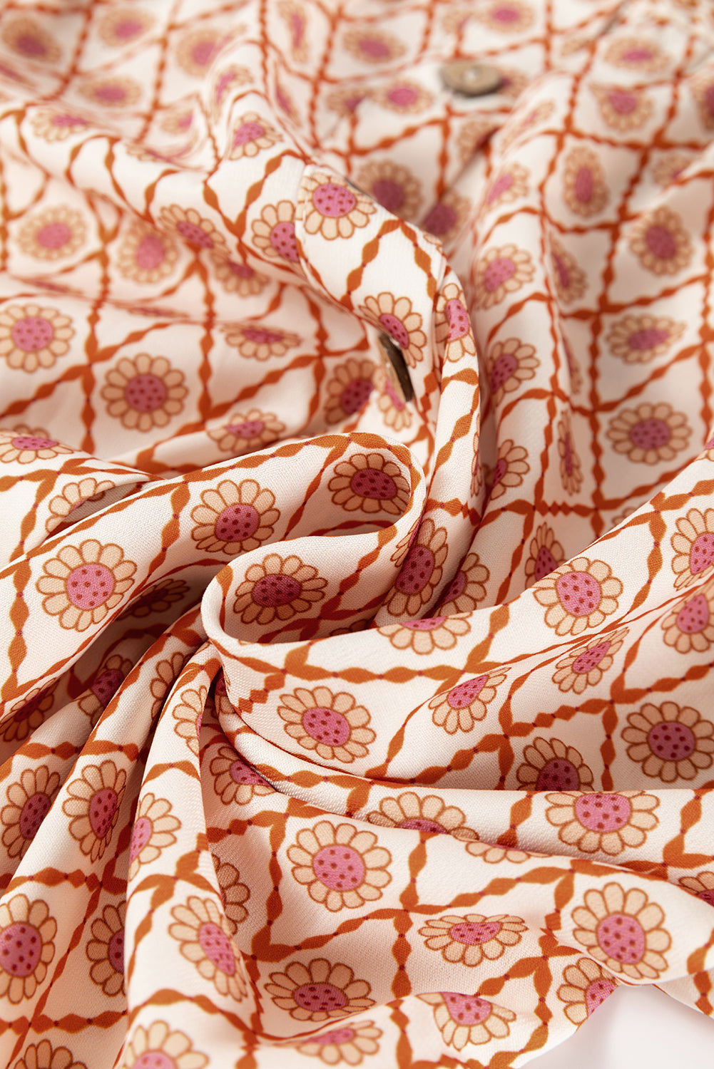 Printed Button Down Long Sleeve Shirt - The Goddess Galleries