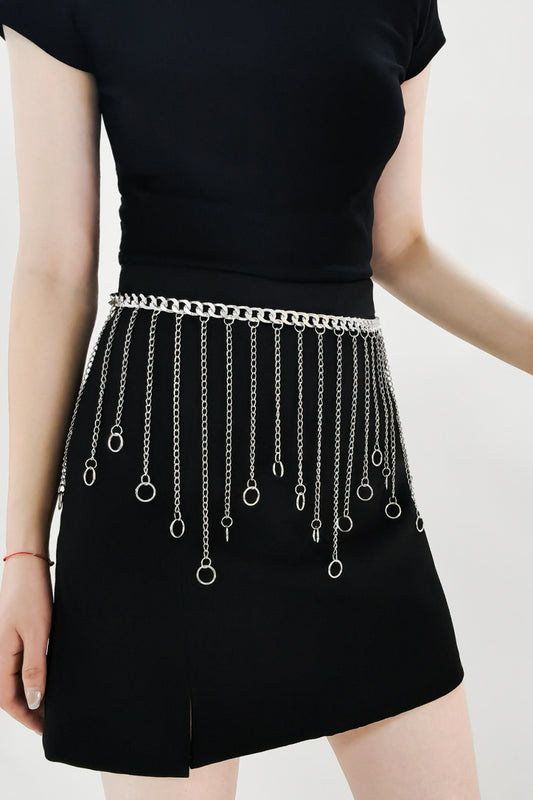 Fringe Chain Alloy Belt - The Goddess Galleries