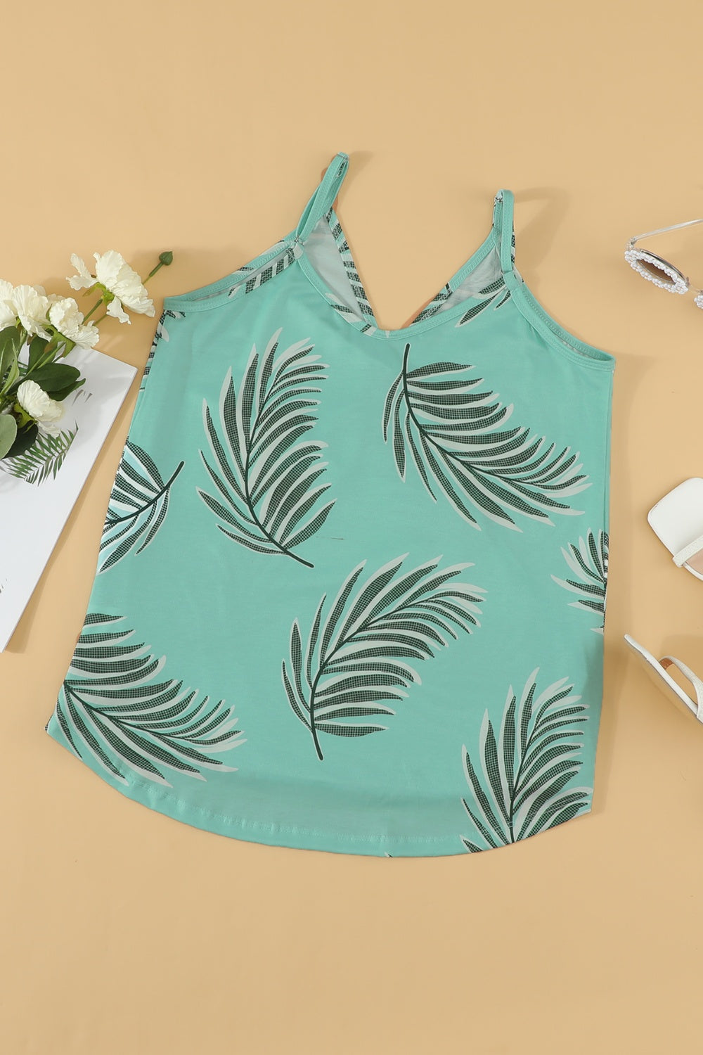 Printed Surplice Spaghetti Strap Cami - The Goddess Galleries