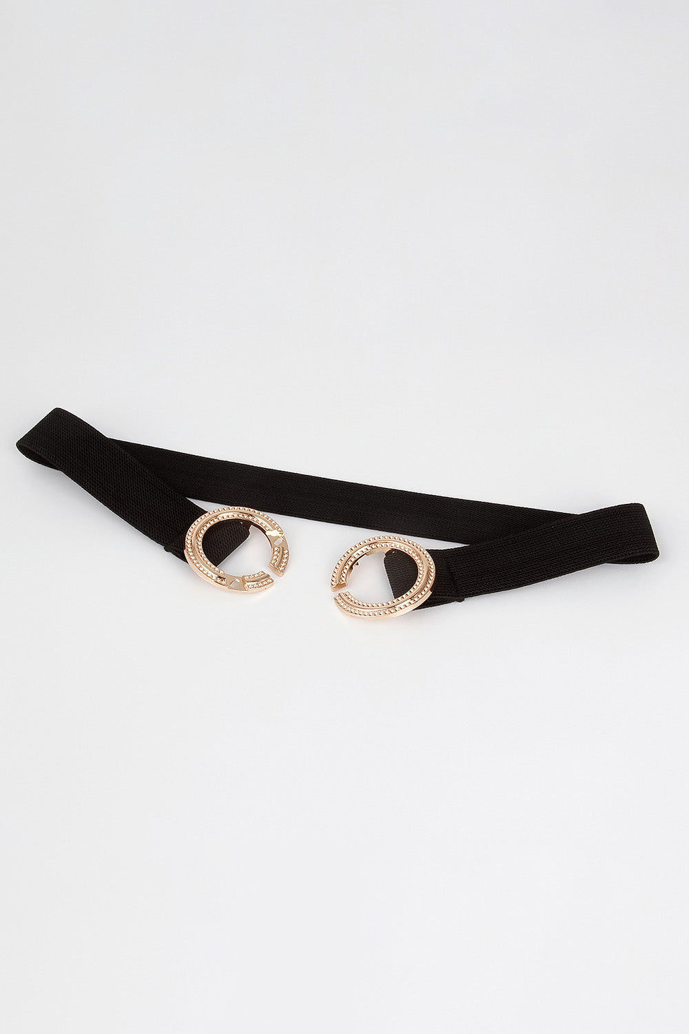 Double Hoop Buckle Elastic Belt - The Goddess Galleries