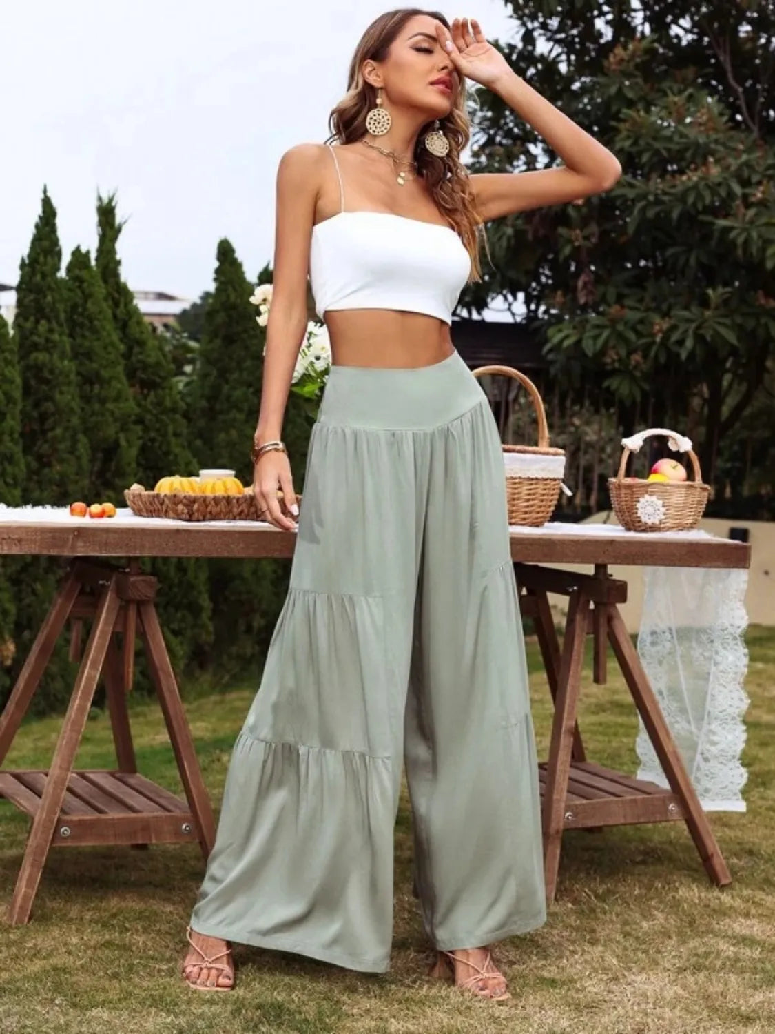 High Waist Wide Leg Pants - The Goddess Galleries