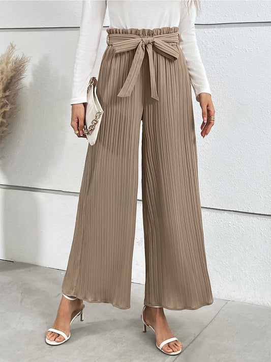 Honey Tied Wide Leg Long Pants - The Goddess Galleries