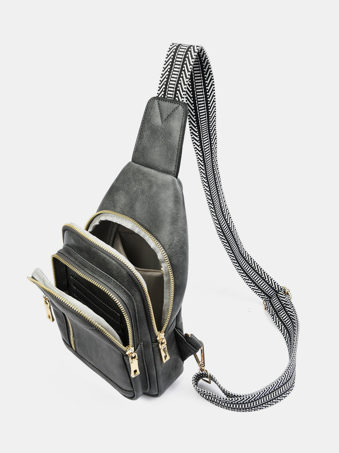 PU Leather Adjustable Strap Crossbody Bag - The Goddess Galleries