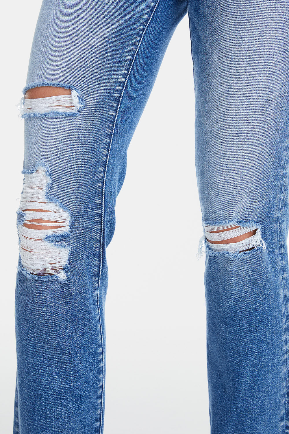 BAYEAS Full Size High Waist Distressed Cat's Whiskers Straight Jeans - The Goddess Galleries