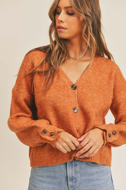 MABLE Long Sleeve Button Down Sweater Cardigan - The Goddess Galleries