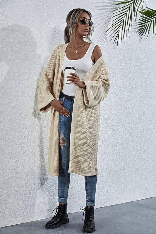 Open Front Long Sleeve Cardigan - The Goddess Galleries