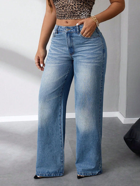 Wide Leg Jeans with Pockets - The Goddess Galleries