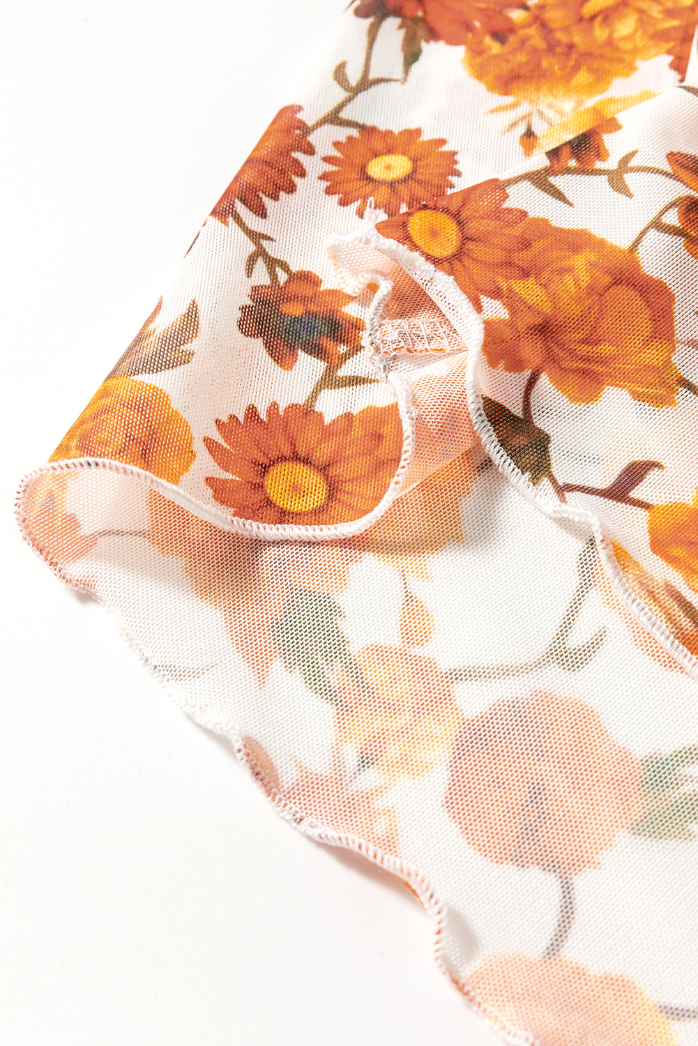 Printed Mock Neck Flare Sleeve Top - The Goddess Galleries
